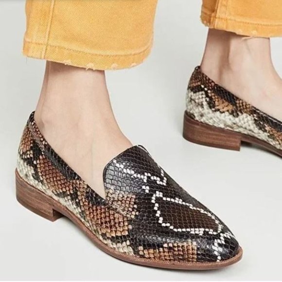 Madewell Snake Print Loafers - Picture 1 of 7